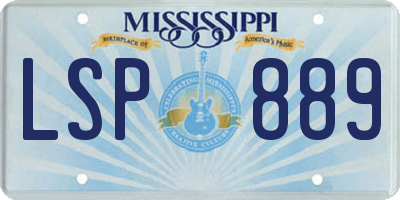 MS license plate LSP889