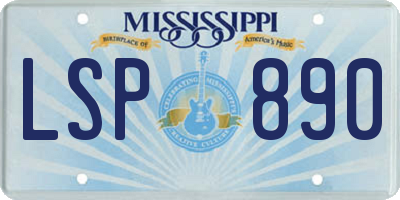 MS license plate LSP890