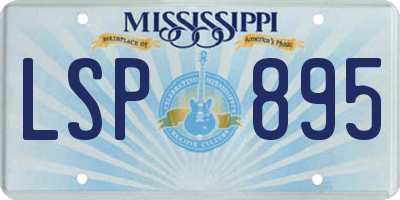 MS license plate LSP895