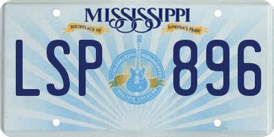 MS license plate LSP896