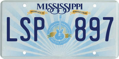 MS license plate LSP897