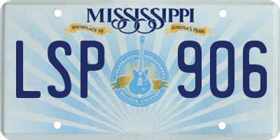 MS license plate LSP906