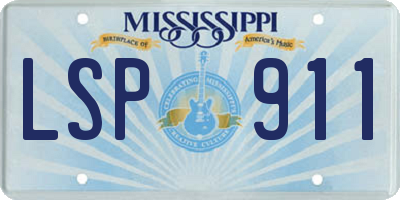 MS license plate LSP911