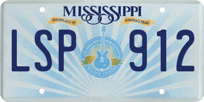MS license plate LSP912
