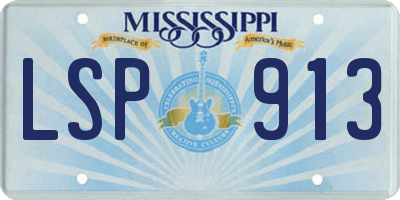 MS license plate LSP913