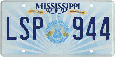 MS license plate LSP944