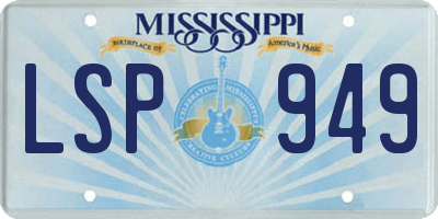 MS license plate LSP949