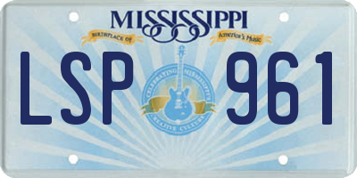 MS license plate LSP961