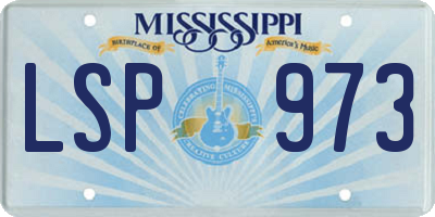 MS license plate LSP973
