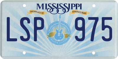 MS license plate LSP975