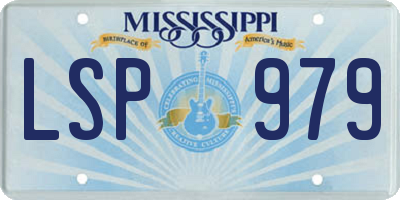 MS license plate LSP979