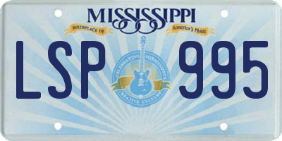 MS license plate LSP995