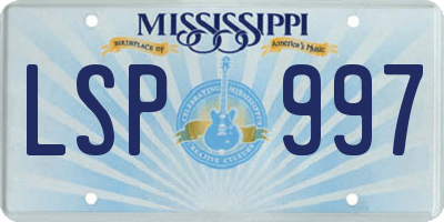 MS license plate LSP997