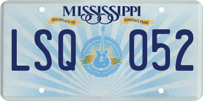 MS license plate LSQ052
