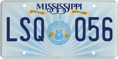 MS license plate LSQ056
