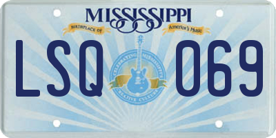 MS license plate LSQ069