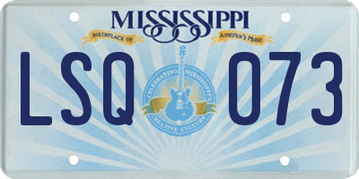 MS license plate LSQ073