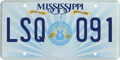 MS license plate LSQ091