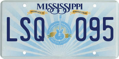 MS license plate LSQ095