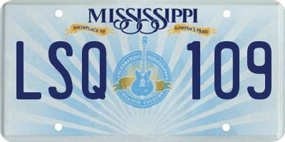 MS license plate LSQ109