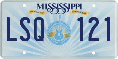 MS license plate LSQ121