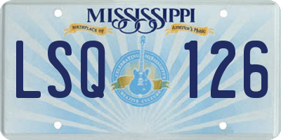 MS license plate LSQ126