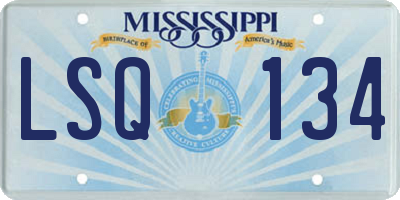 MS license plate LSQ134