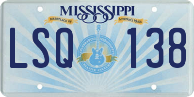 MS license plate LSQ138