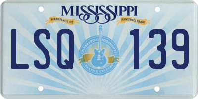 MS license plate LSQ139