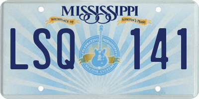 MS license plate LSQ141