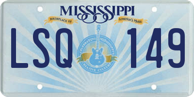 MS license plate LSQ149