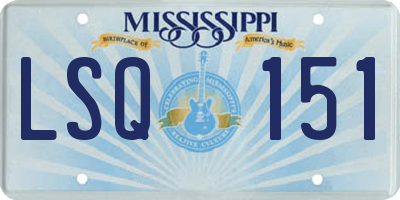 MS license plate LSQ151