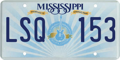MS license plate LSQ153