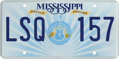 MS license plate LSQ157