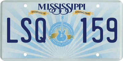 MS license plate LSQ159