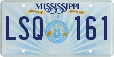 MS license plate LSQ161