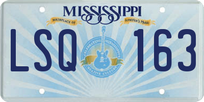MS license plate LSQ163