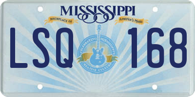 MS license plate LSQ168