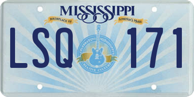 MS license plate LSQ171