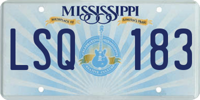 MS license plate LSQ183