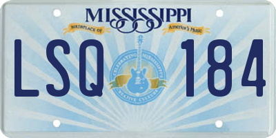 MS license plate LSQ184
