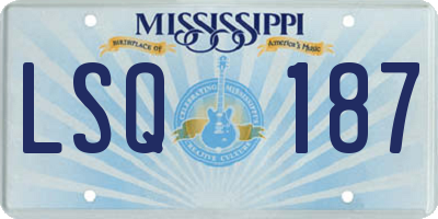 MS license plate LSQ187