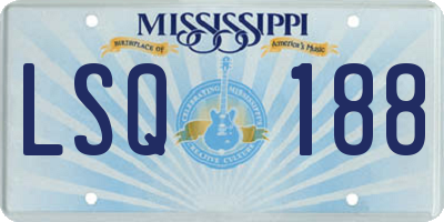 MS license plate LSQ188