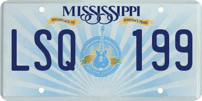 MS license plate LSQ199