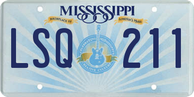MS license plate LSQ211