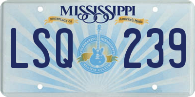 MS license plate LSQ239