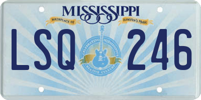 MS license plate LSQ246