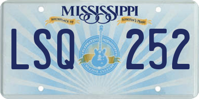 MS license plate LSQ252