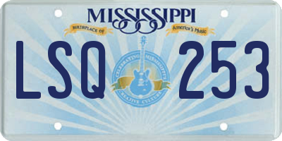MS license plate LSQ253