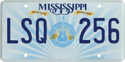 MS license plate LSQ256